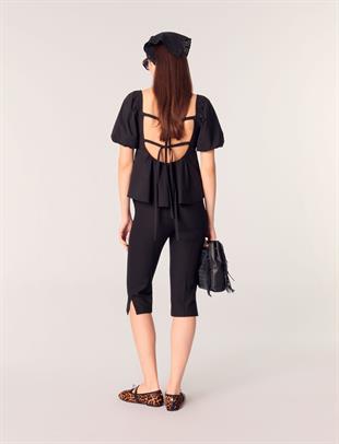 Karpuz Kollu Peplum Bluz