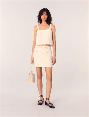 Kendinden Dokulu Triko Etek