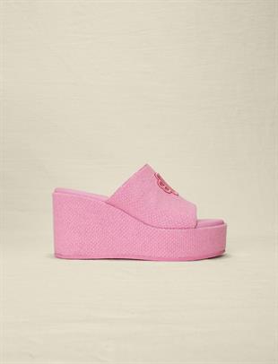 Logolu Platform Topuklu Terlik