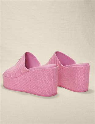 Logolu Platform Topuklu Terlik