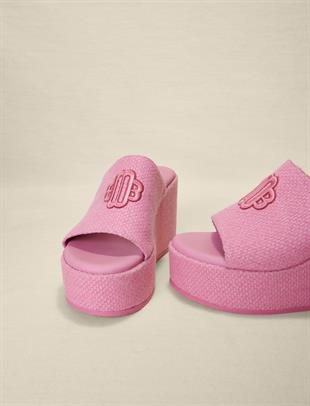 Logolu Platform Topuklu Terlik