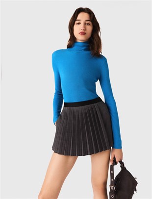 Mavi Uzun Kollu Triko