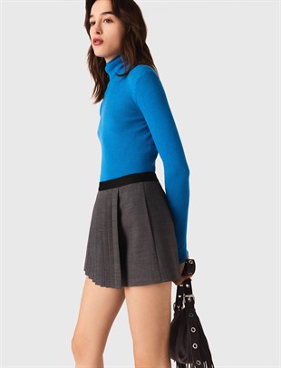 Mavi Uzun Kollu Triko