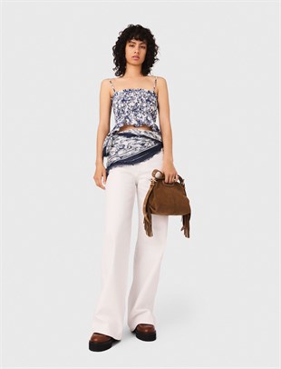 Meyve Desenli Crop Üst