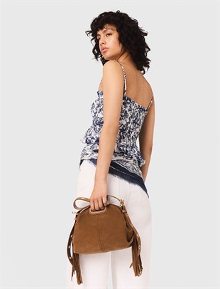 Meyve Desenli Crop Üst