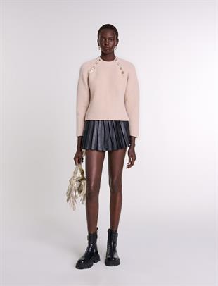 Mumlu Piliseli Mini Etek