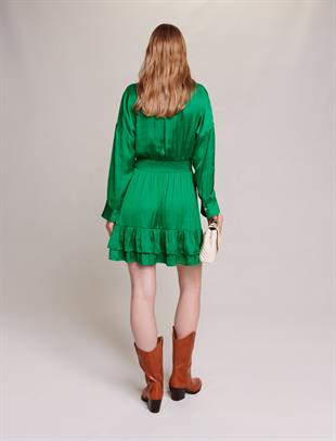 Önden Düğmeli Mini Elbise