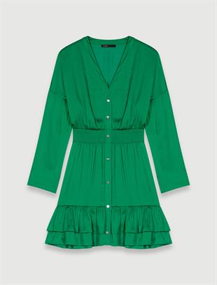 Önden Düğmeli Mini Elbise