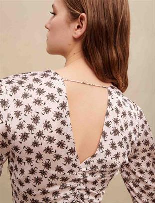 Palmiye Ağacı Desenli Elbise