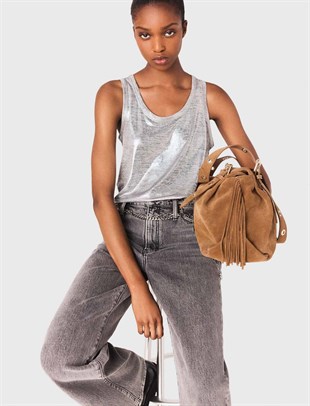 Parlak Görünümlü Gri Atlet