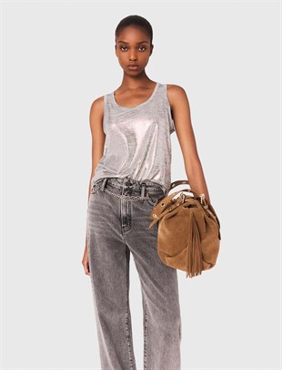 Parlak Görünümlü Gri Atlet