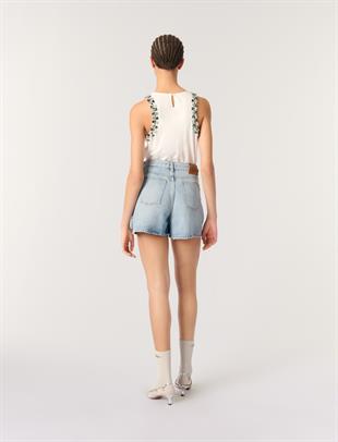 Parlak Taşlı Atlet Bluz