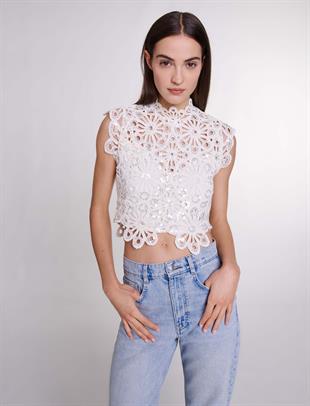 Payetli Ekru Üst