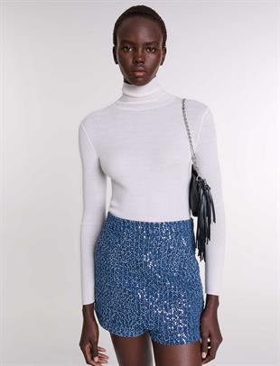 Payetli Mini Şort