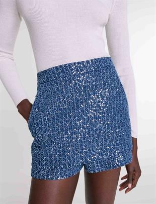 Payetli Mini Şort