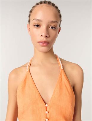 Sırt Dekolteli Mini Elbise