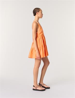 Sırt Dekolteli Mini Elbise