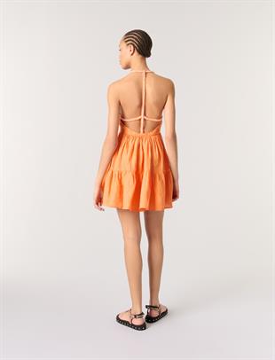 Sırt Dekolteli Mini Elbise