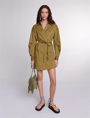 Sırt Detaylı Kruvaze Elbise