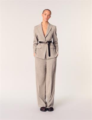 Siyah Kemerli Blazer