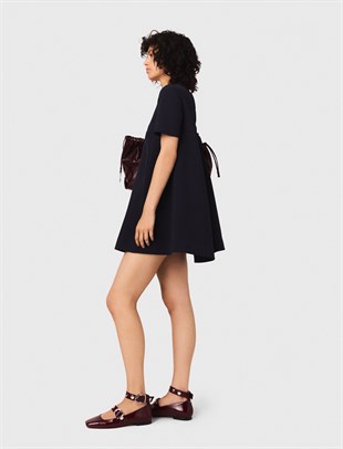 Siyah Kloş Kesim Mini Elbise