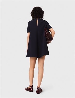 Siyah Kloş Kesim Mini Elbise