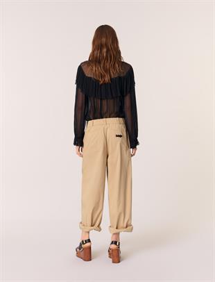 Siyah transparan bluz