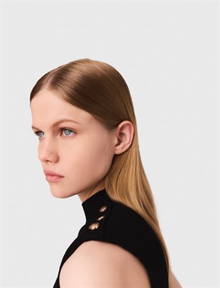 Tafta Etekli Mini Triko Elbise