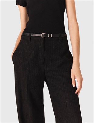 Taş Detaylı Geniş Paça Pantolon