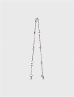 Taş Detaylı Silver Kemer