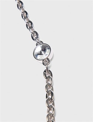 Taş Detaylı Silver Kemer