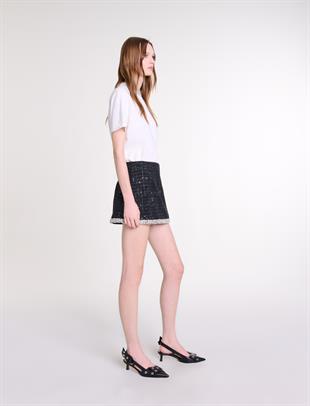 Taş işlemeli mini etek