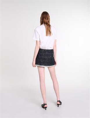 Taş işlemeli mini etek