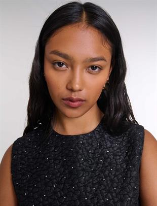 Taşlı Geniş Kesim Elbise