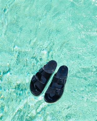 Çift Bantlı Lacivert Erkek Terlik