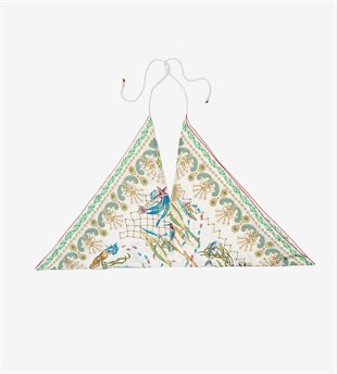 Ekru Desenli Top