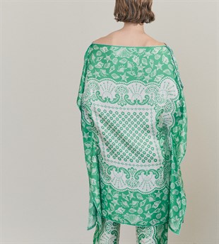 Yeşil İpek Kaftan