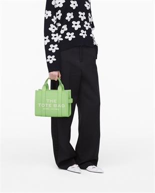 Deri Small Tote Yeşil Çanta