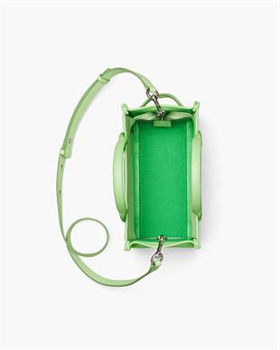 Deri Small Tote Yeşil Çanta