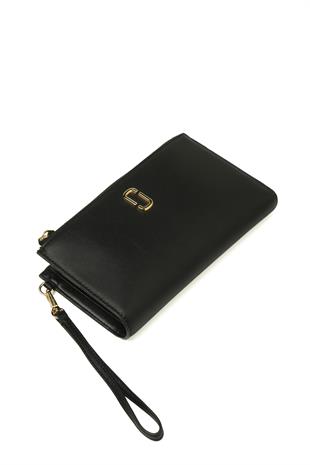 Siyah Fermuar Kapamalı Küçük Çanta/Cüzdan