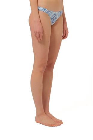 Mavi Şal Desen Bikini Altı