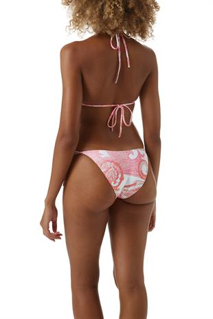 Pembe Şal Desen Bikini Üstü