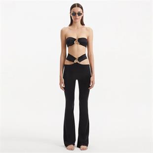 Cut Out Detaylı Yüksek Bel Pantolon