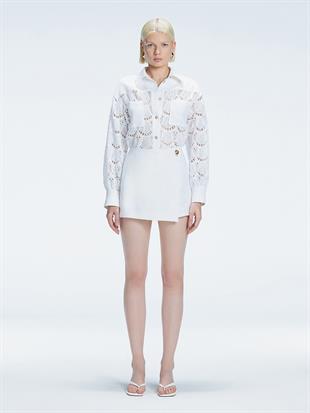 Keten Mini Şort Etek