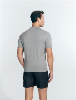 Mark Gri Triko Polo Yaka T-shirt