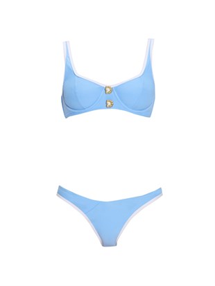 Mavi Gold Tokalı Bikini Üstü