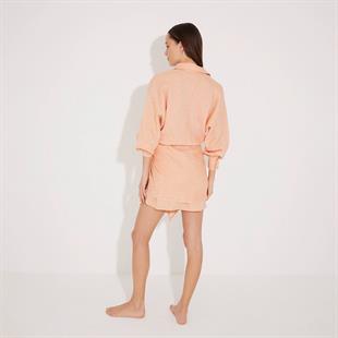 Önden Bağlamalı Gömlek Elbise