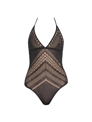 Siyah Işıltılı Mayo