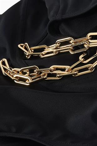 Siyah Zincir Askılı Mayo