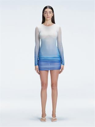 Uzun Kollu Mini Elbise